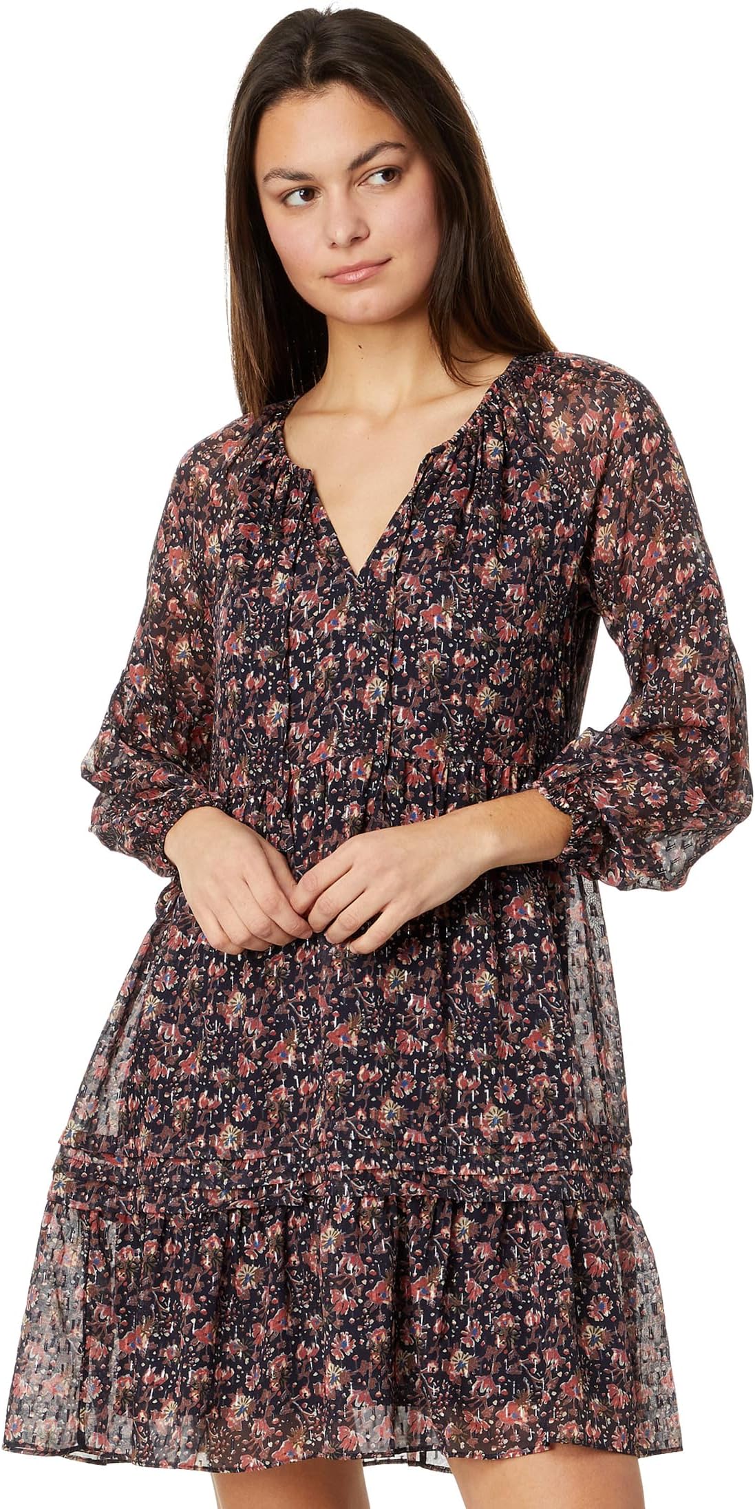 

Платье Faherty Silk Cotton Sage Wood Dress, цвет Stargaze Bloom