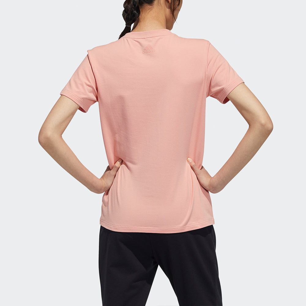 Футболка (WMNS) adidas Fi Foil Tee Printing Round Neck Sports Short Sleeve Pink T-Shirt GP0700 — фото 3