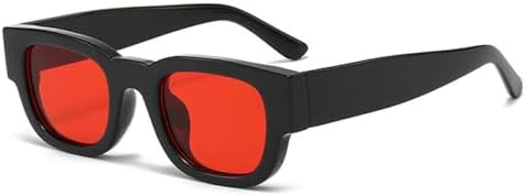 

Популярные модные квадратные солнцезащитные очки для женщин, ретро-очки конфетных цветов для мужчин, панк-очки, солнцезащитные очки UV400, трендовые солнцезащитные очки MTZJH, Black Red