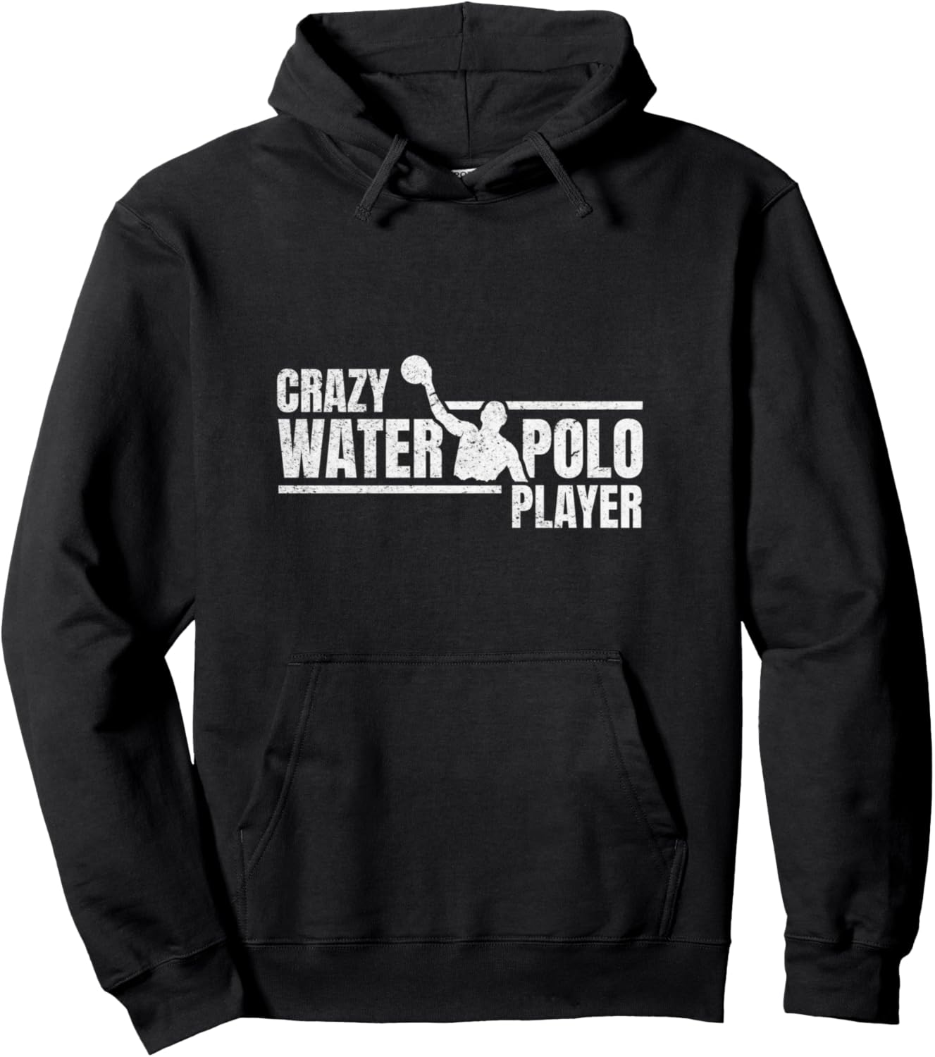 

Худи Сумасшедший игрок в водное поло Water Polo Player, черный