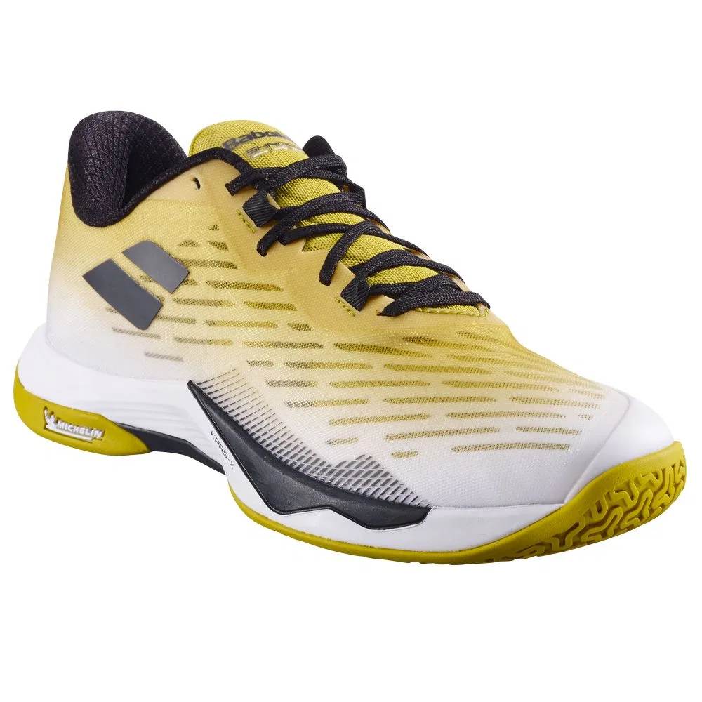 Мужские кроссовки для бадминтона «Shadow Tour 5» от Babolat, White X Gold (1070) — фото 4