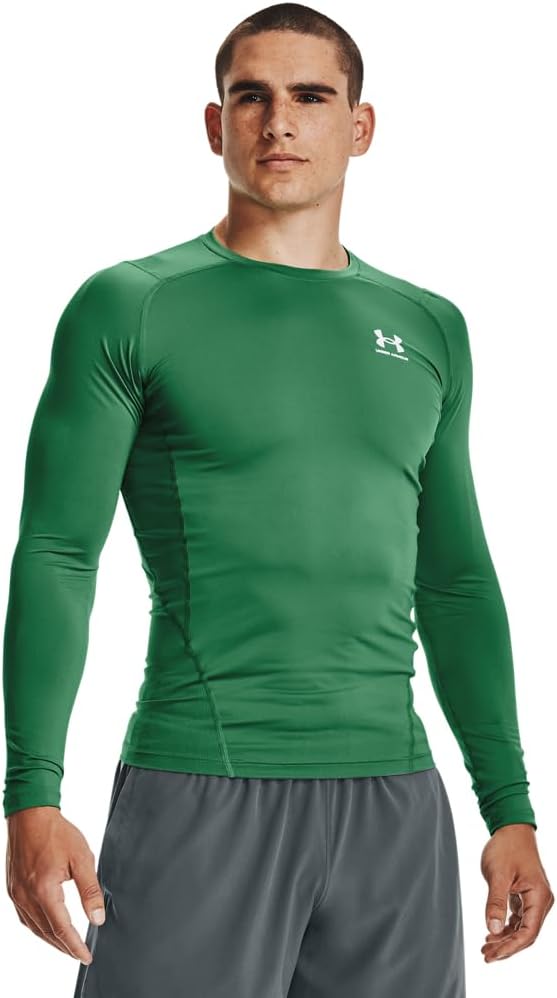

Under Armour мужская футболка HeatGear Compression с длинным рукавом, Team Kelly Green (305)/White