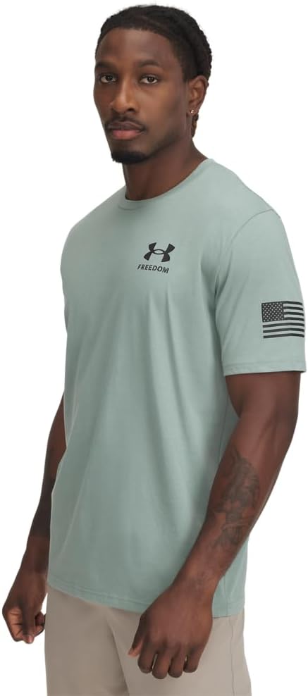 

Новая мужская футболка Under Armour с флагом свободы, (348) Silica Green/Black, Черный, Новая мужская футболка Under Armour с флагом свободы, (348) Silica Green/Black