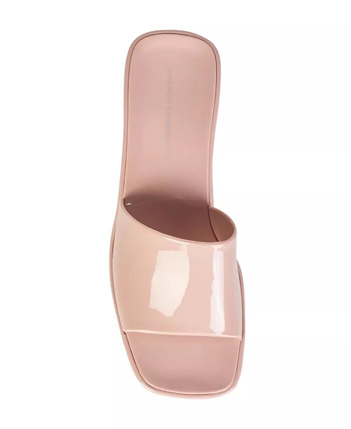Женские босоножки Almira Slip On с открытым носком и каблуком French Connection, розовый — фото 4