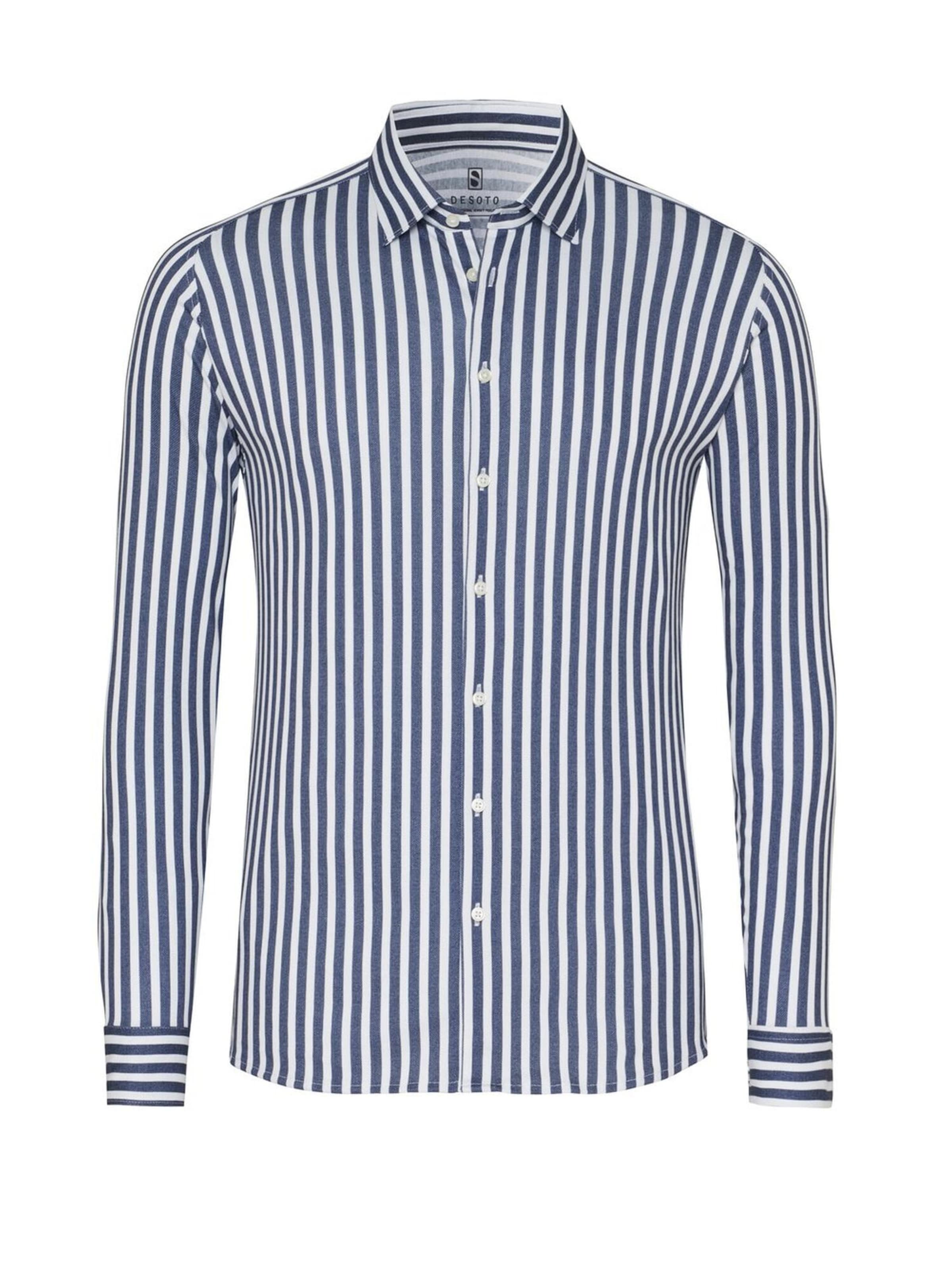 

DESOTO Рубашка на пуговицах slim fit в темно-синем цвете