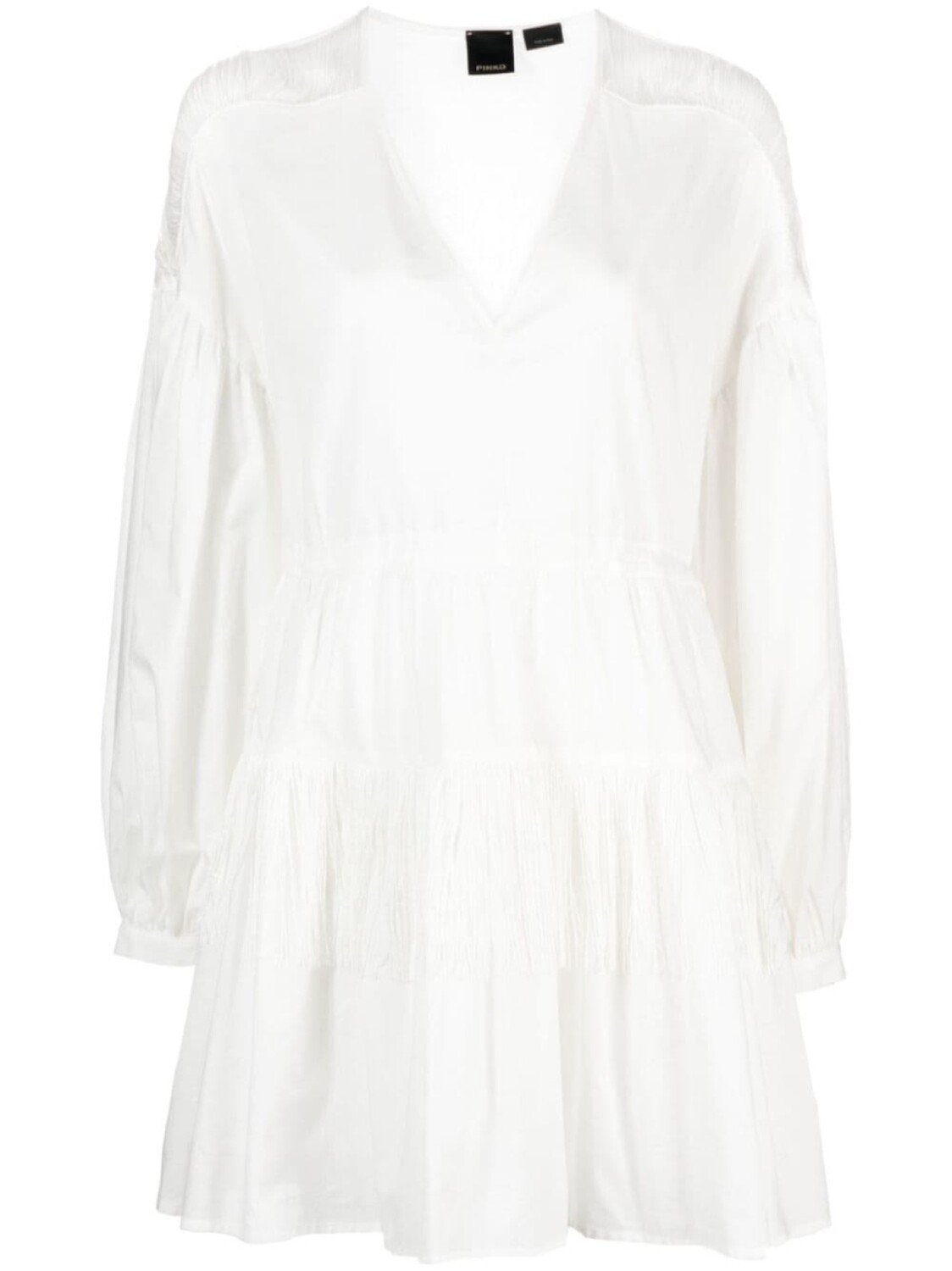 

PINKO платье мини с бахромой, белый