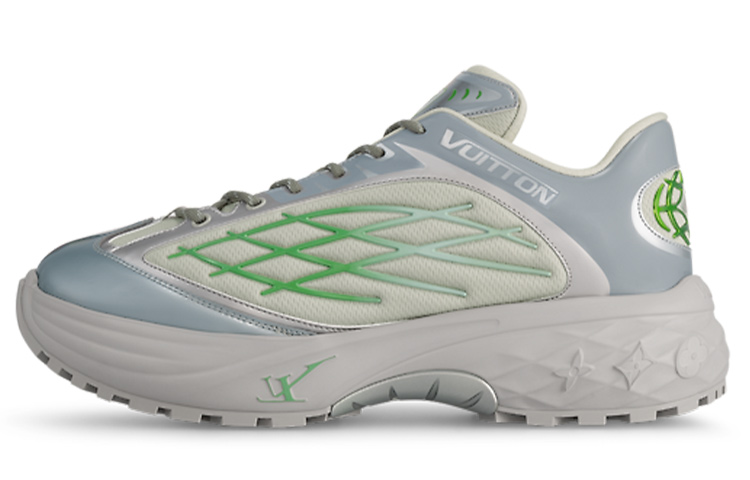 

LOUIS VUITTON Кроссовки Lv Discovery Lace Up Sneakers «Grey Green»