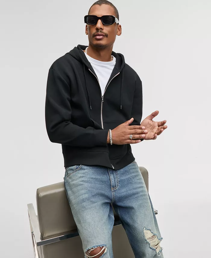 

Мужская худи Scuba Knit с молнией на всю длину Mode Of One, черный