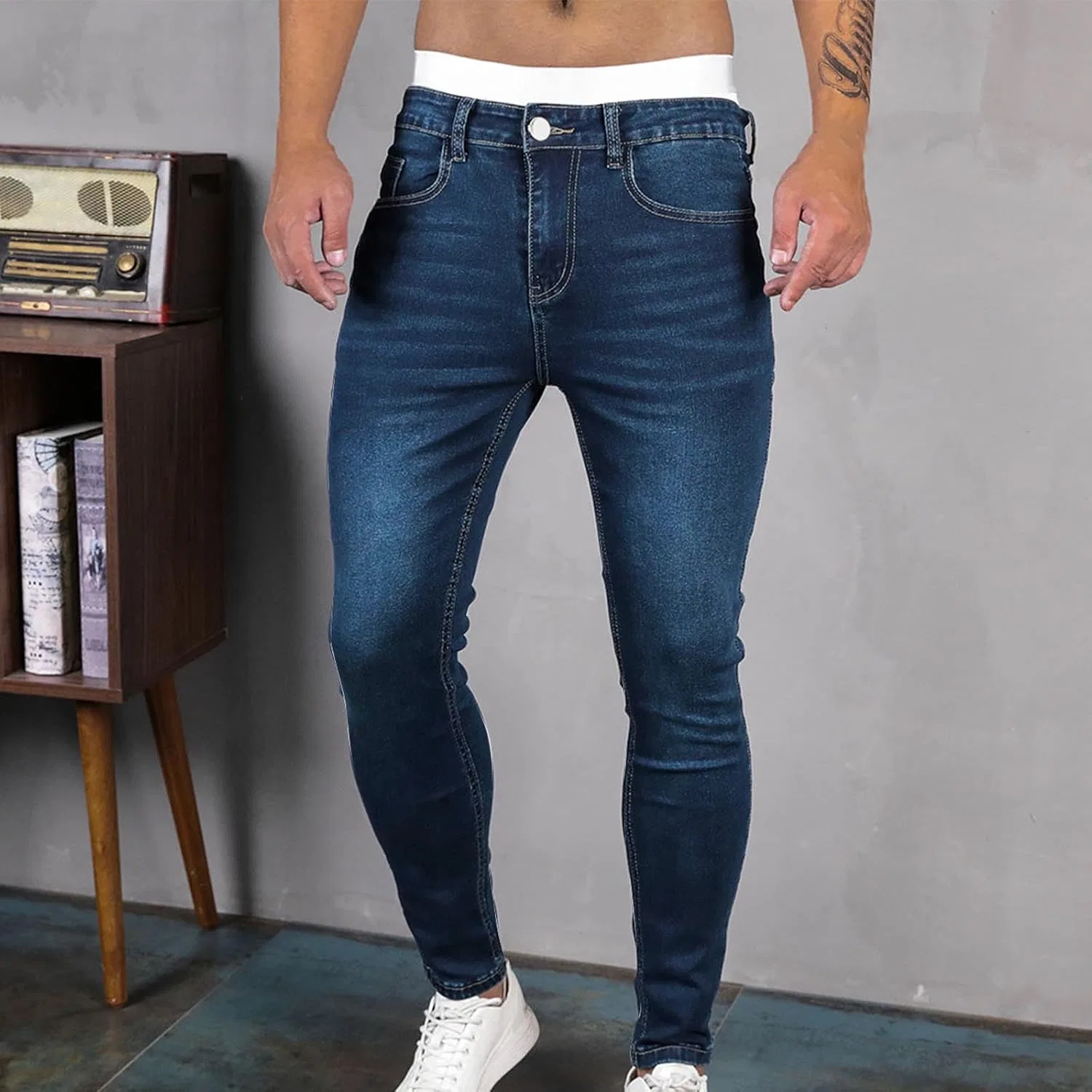 Джинсы Slim Fit Синие — фото 2
