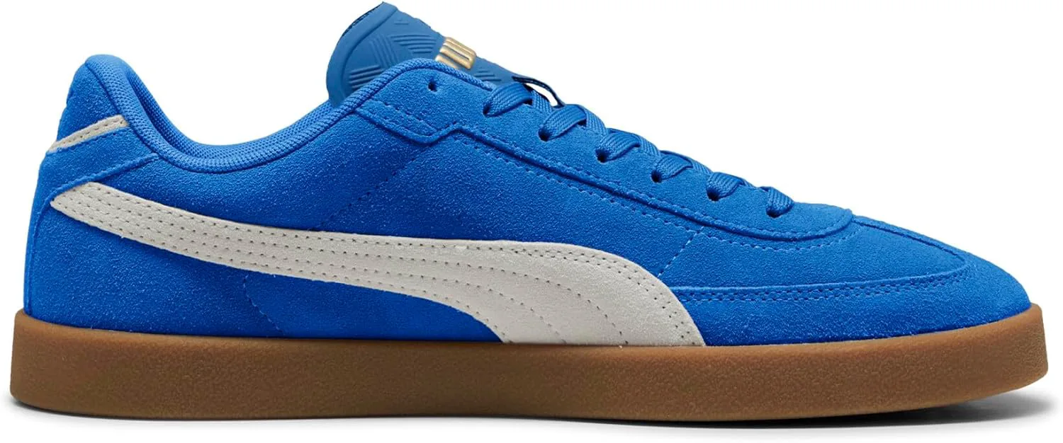 Мужские замшевые кроссовки PUMA Club II Era на шнуровке, повседневные - синие, сине-белый — фото 3