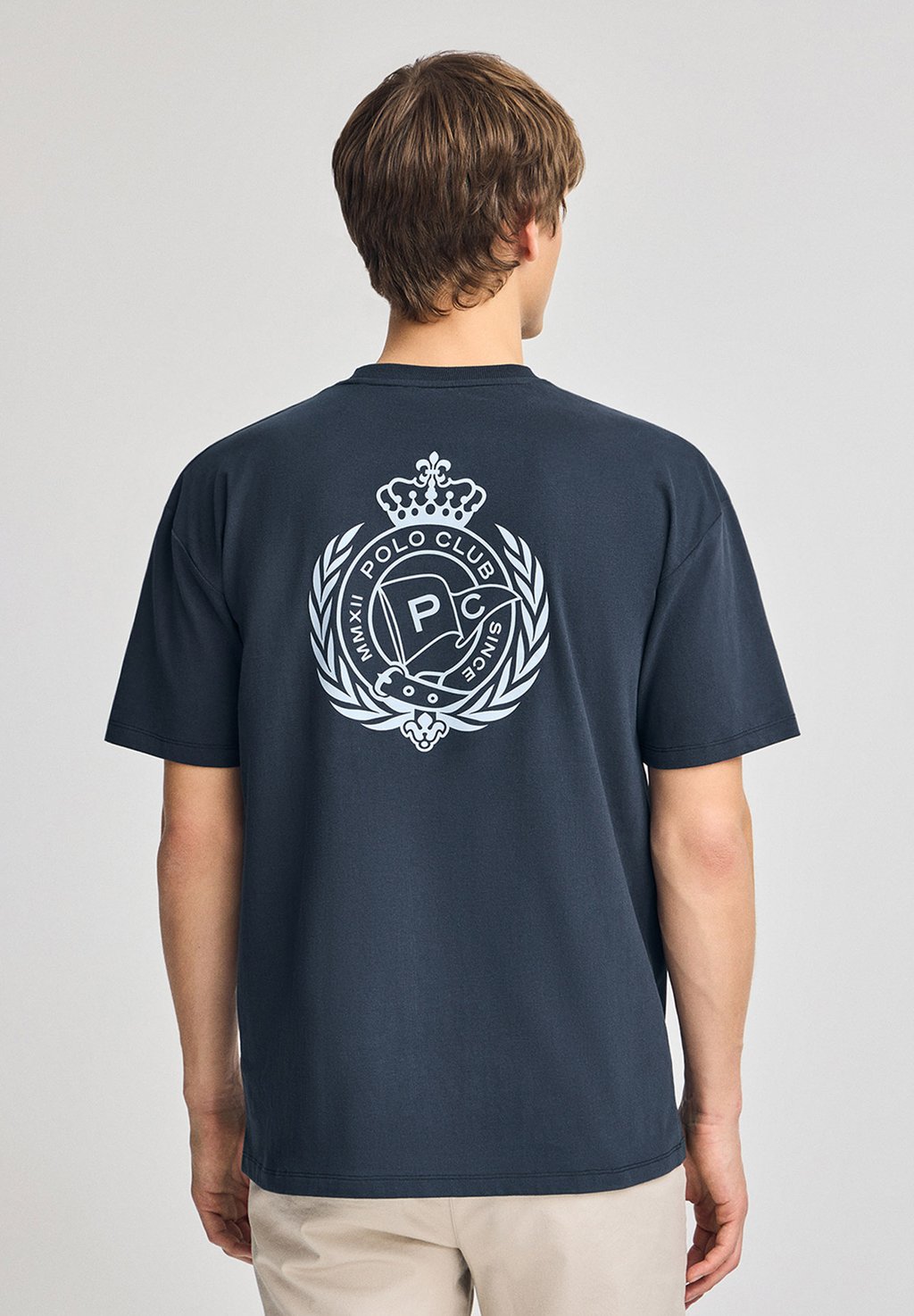 

Футболка с принтом SHORT SLEEVE CREWNECK Polo Club, синий