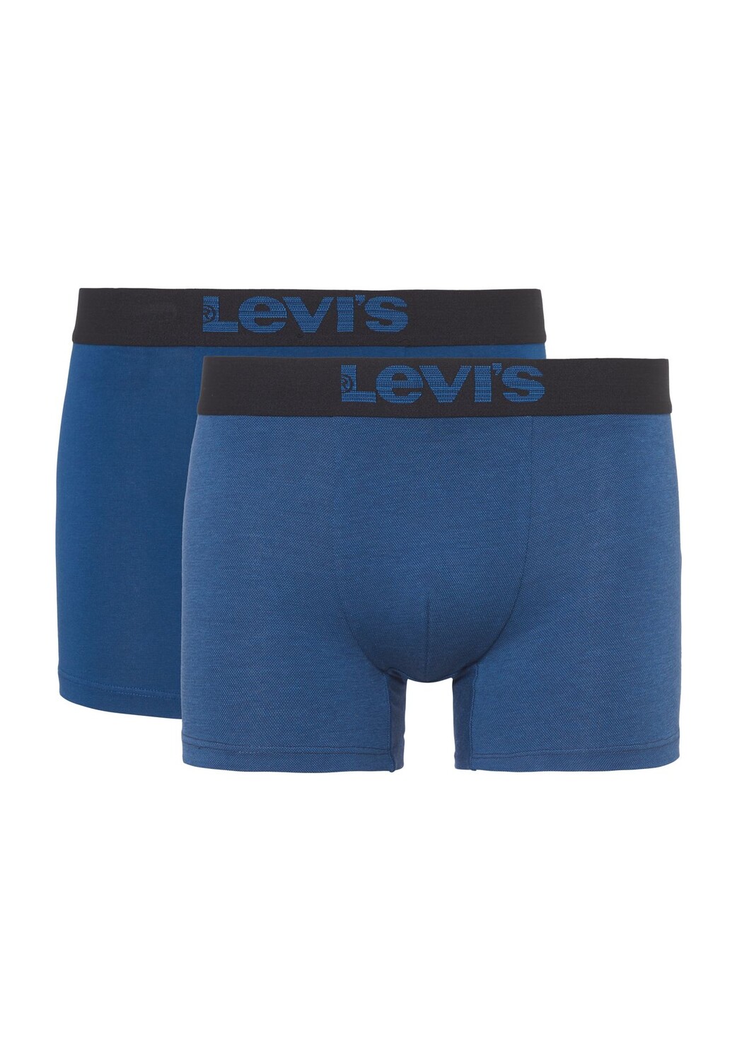 

Трусы, 2 шт., пояс с логотипом, однотонные, мужские Levi's, цвет Dark Blue Com