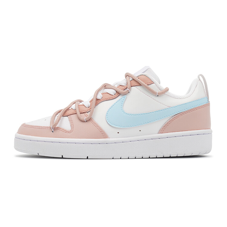 

Кроссовки Nike Court Borough Skateboard Shoes Women's Low-Top Pink Blue, розовый