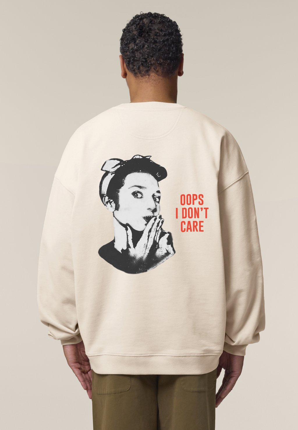 

Толстовка OOPS I DONT CARE UNISEX Mira Paris, слоновая кость