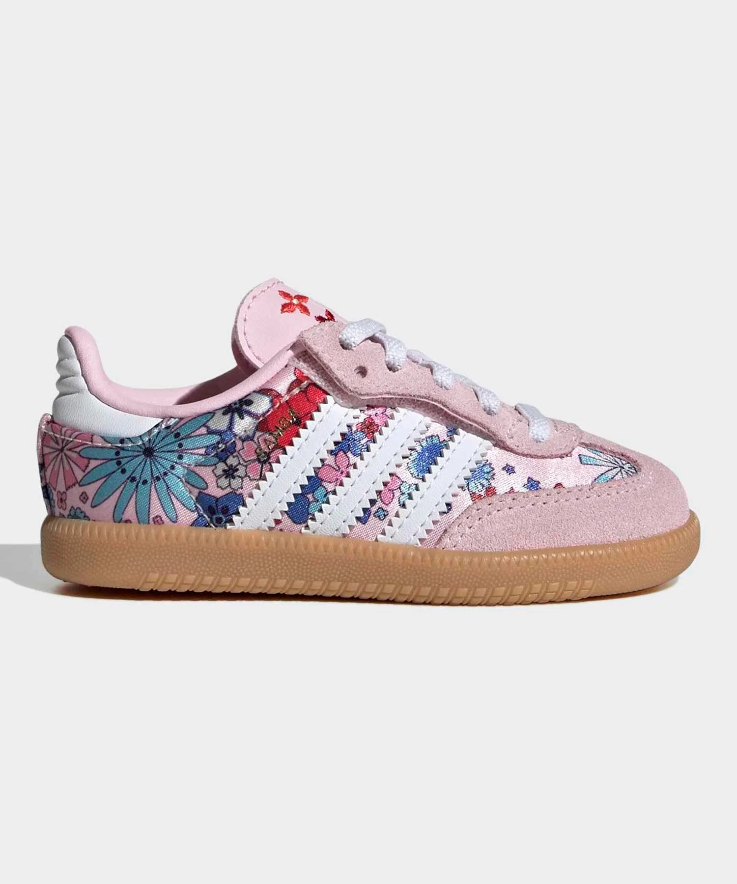 Детские кроссовки Adidas Liberty London Samba OG с эластичными шнурками розовые