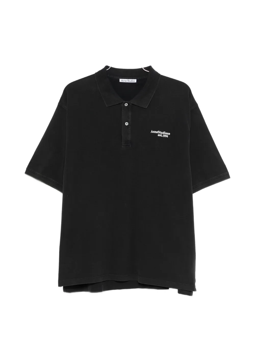 Поло с логотипом Acne Studios, черный