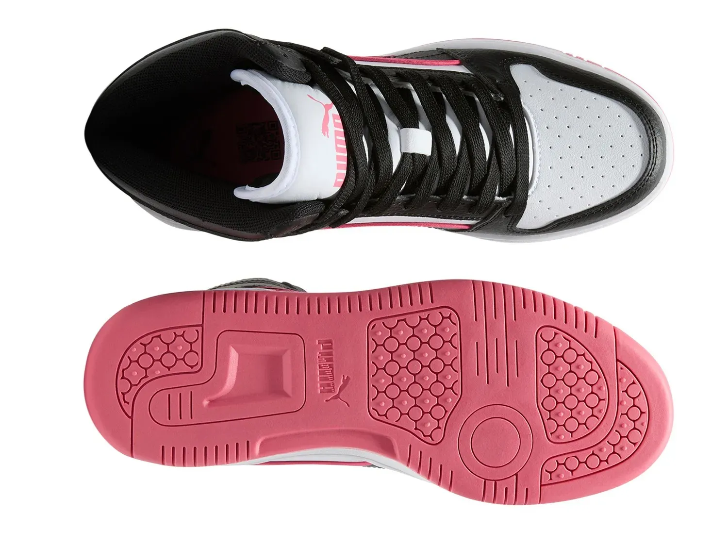 Кроссовки Puma Rebound Layup — женские, белые/черные/розовые — фото 3
