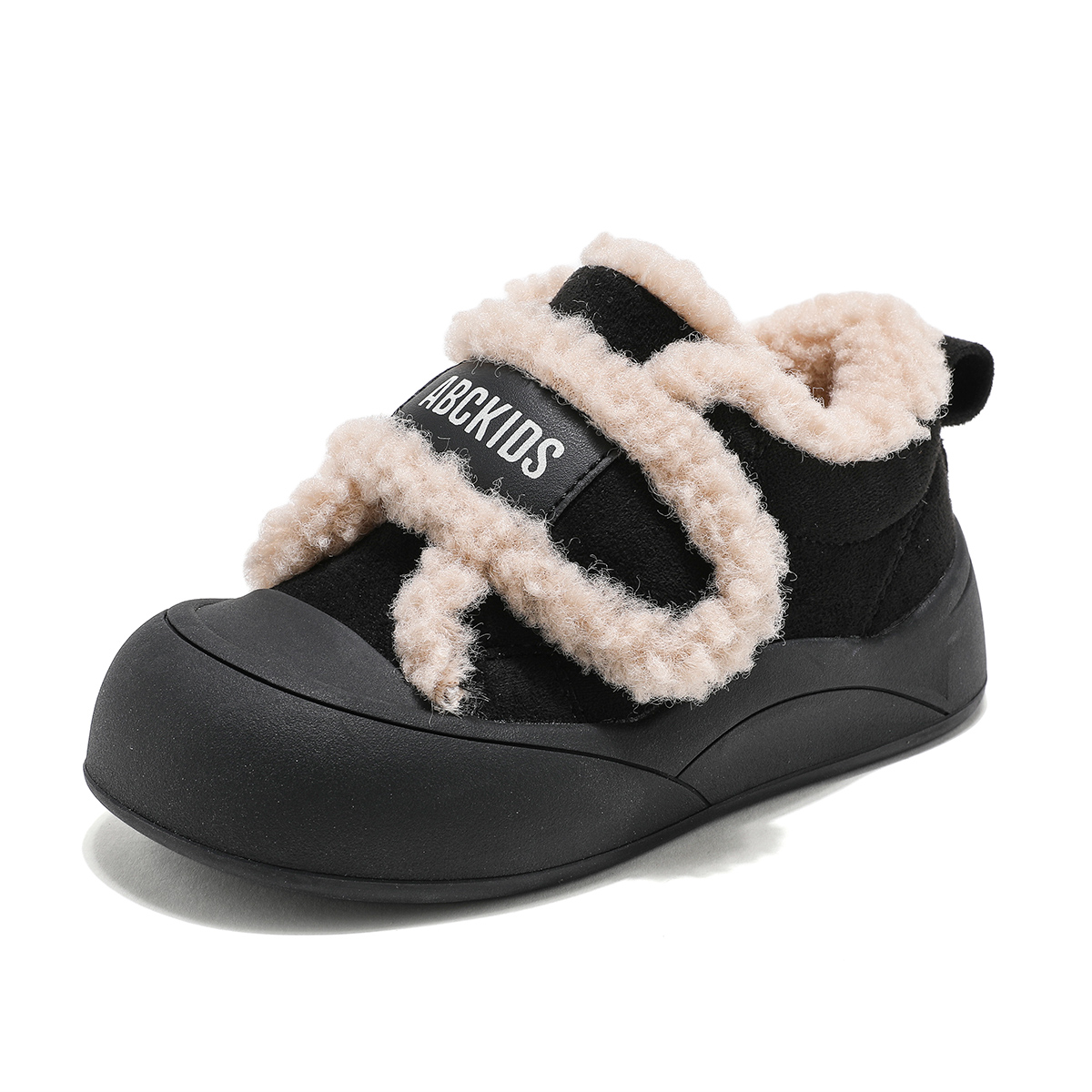 

Скользоустойчивые противоударные амортизирующие легкие утепленные повседневные детские кроссовки Kids' ABC KIDS, черный