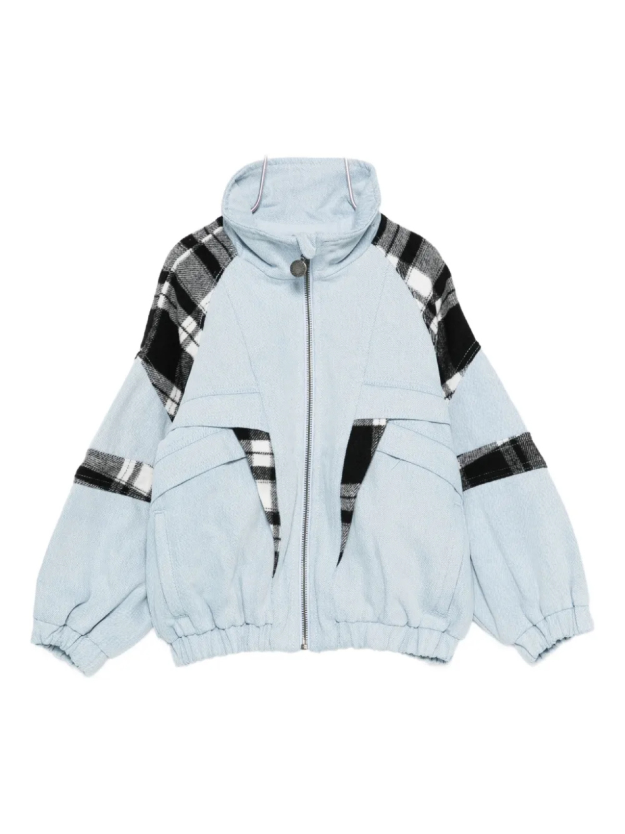 

Stella McCartney Kids клетчатая куртка со вставками, синий