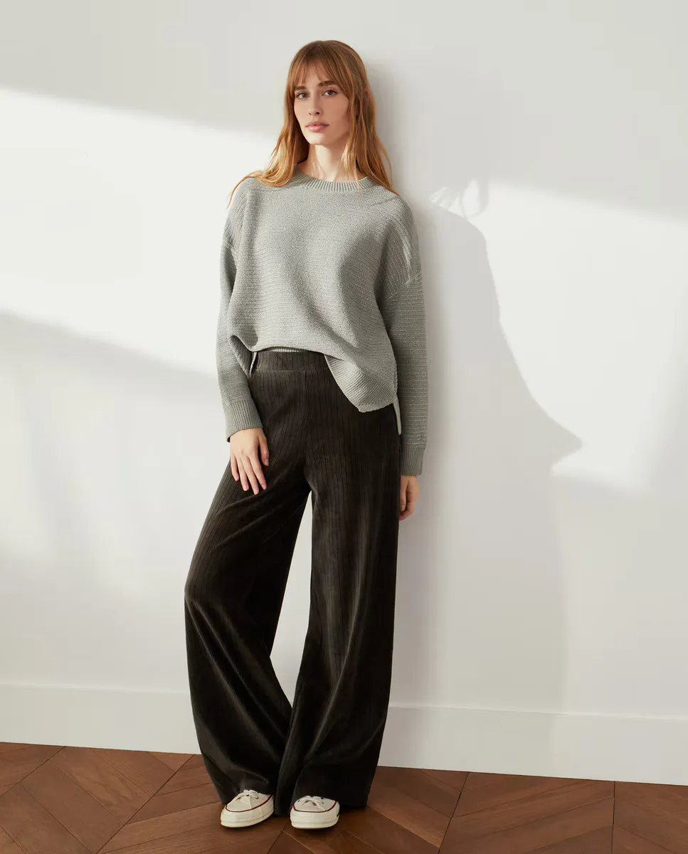 

Женские вельветовые брюки палаццо Southern Cotton, темно-зеленый