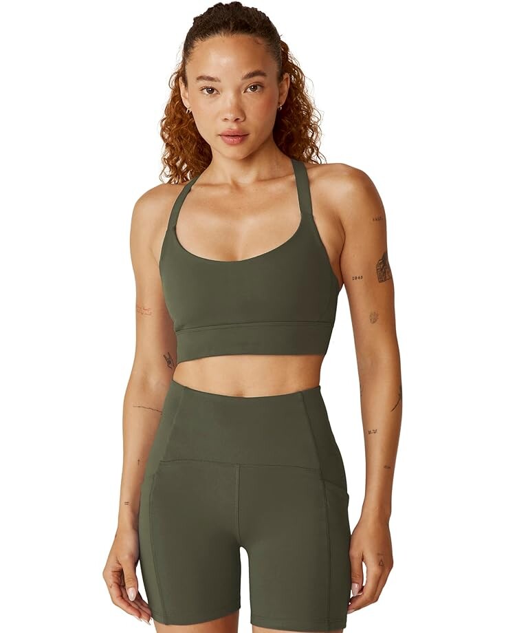 

Бюстгальтер Beyond Yoga Powerbeyond Strive Long Line Bra, цвет Modern Olive