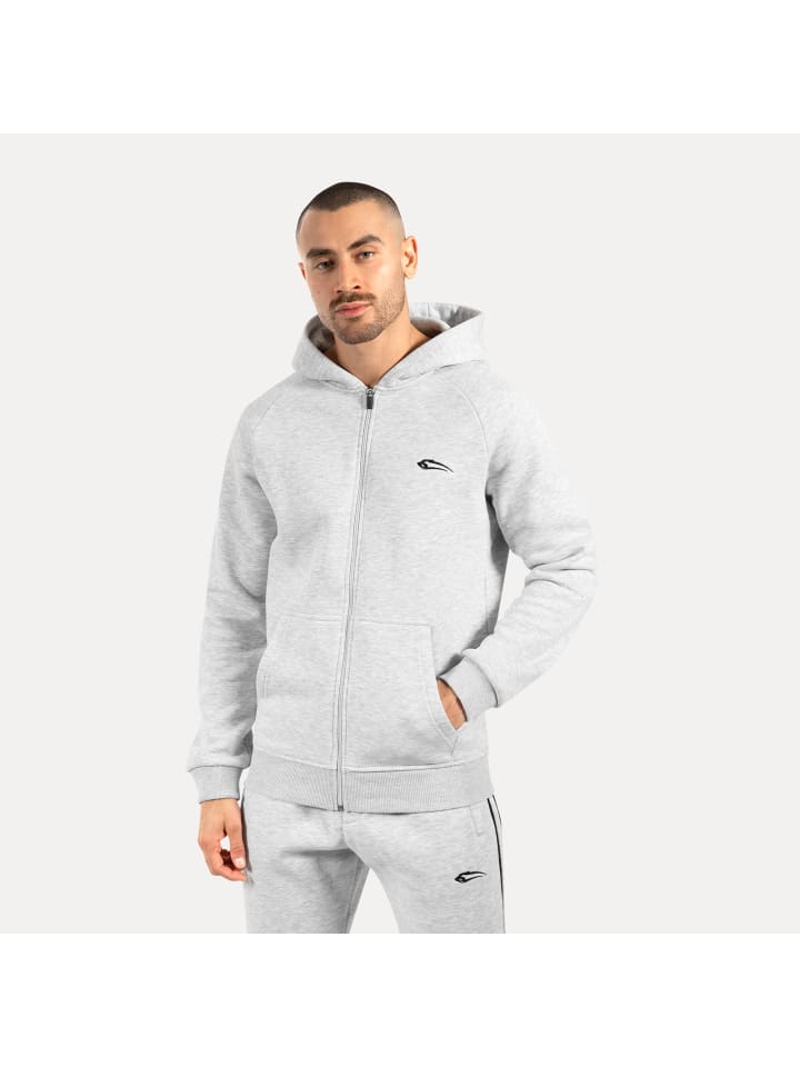 

Толстовка Yasin на молнии в сером меланжевом цвете SMILODOX