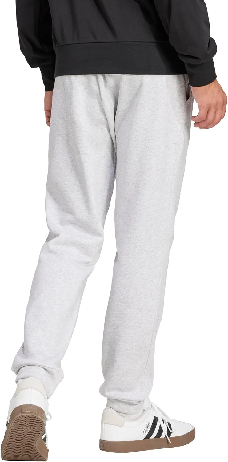 Мужские спортивные брюки Adidas Essentials Feel Cozy из флиса, светло-серый/черный — фото 2