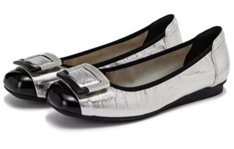 Туфли женские повседневные Women's Casual Shoes Women's Silver Black Aokang — фото 4