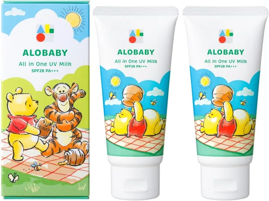 Солнцезащитный крем ALOBABY Aloe Baby Sunscreen UV Milk, 2 флакона, SPF28