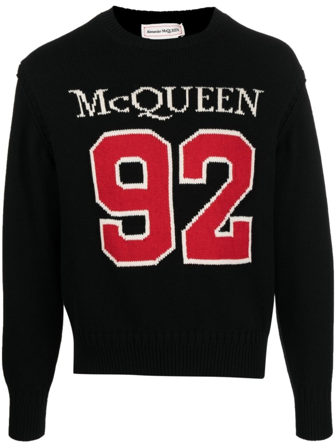 

Alexander McQueen джемпер вязки интарсия, черный