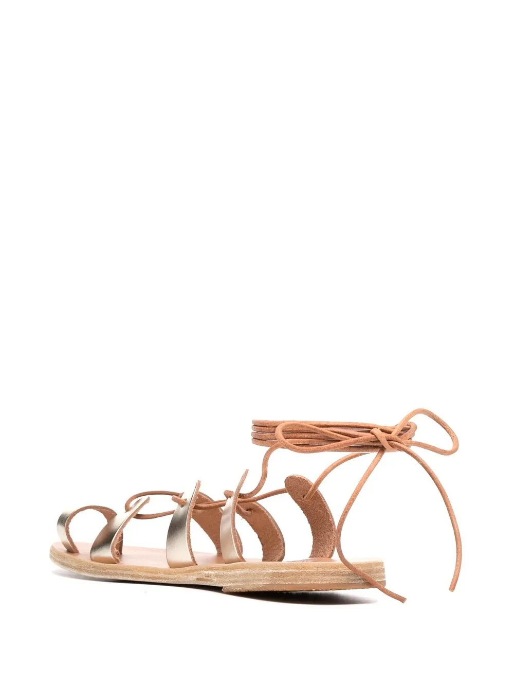 Сандалии Alcyone со шнуровкой Ancient Greek Sandals, металлик — фото 3