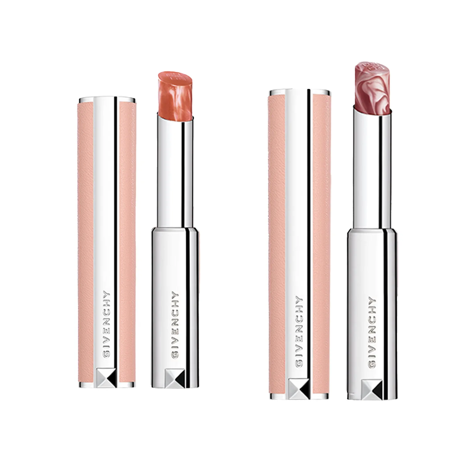 Givenchy Набор премиальных бальзамов для губ Sweet Lip Balm с увлажняющим кремом, легко растушевывается, 2.8г*2, Two-Piece Set: Lipstick #N302 Caramel Tea Brown 2.8g+Lipstick #N117 Black Tea Latte 2.8g