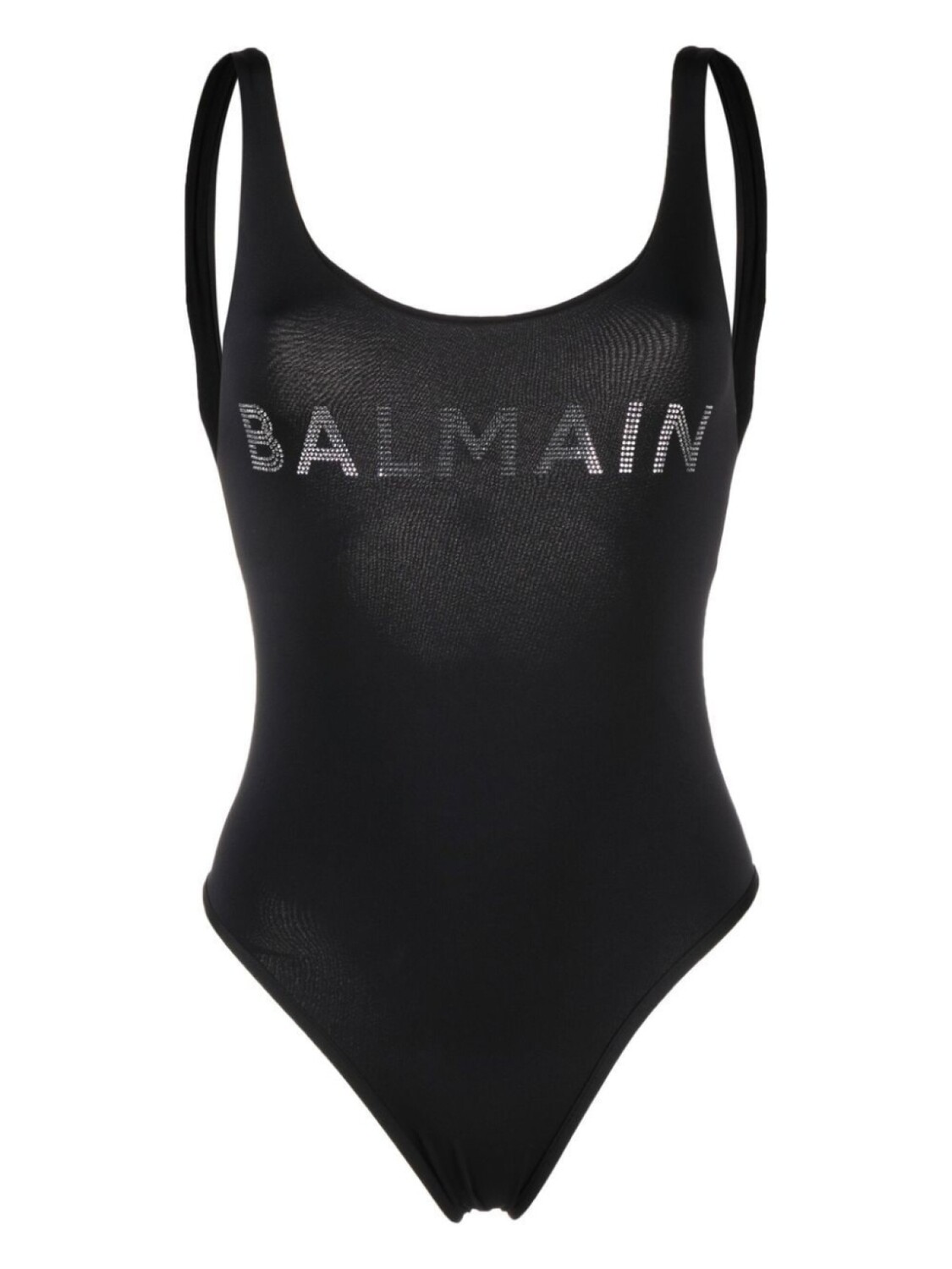 

Balmain купальник с U-образным вырезом и логотипом, черный