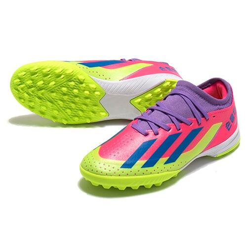 Кроссовки x crazyfast son.3 ботинки для игры в траву Adidas, розовый — фото 2