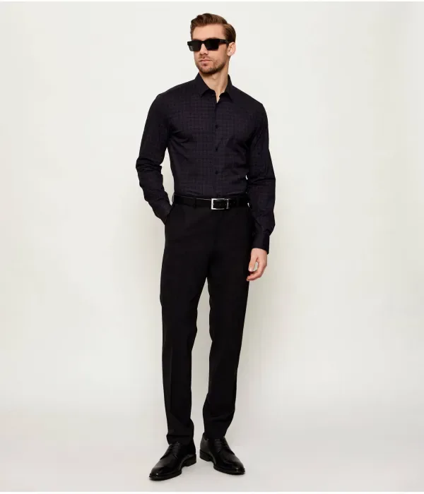 Рубашка H-HANK-SK--C1-261 slim fit Boss, темно-синий — фото 2