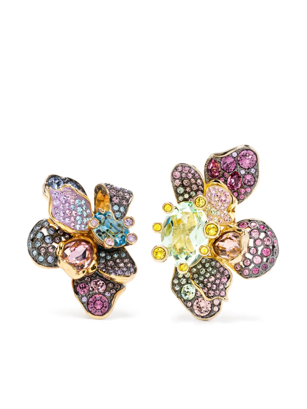 

Серьги-клипсы Idyllia Swarovski, золотой