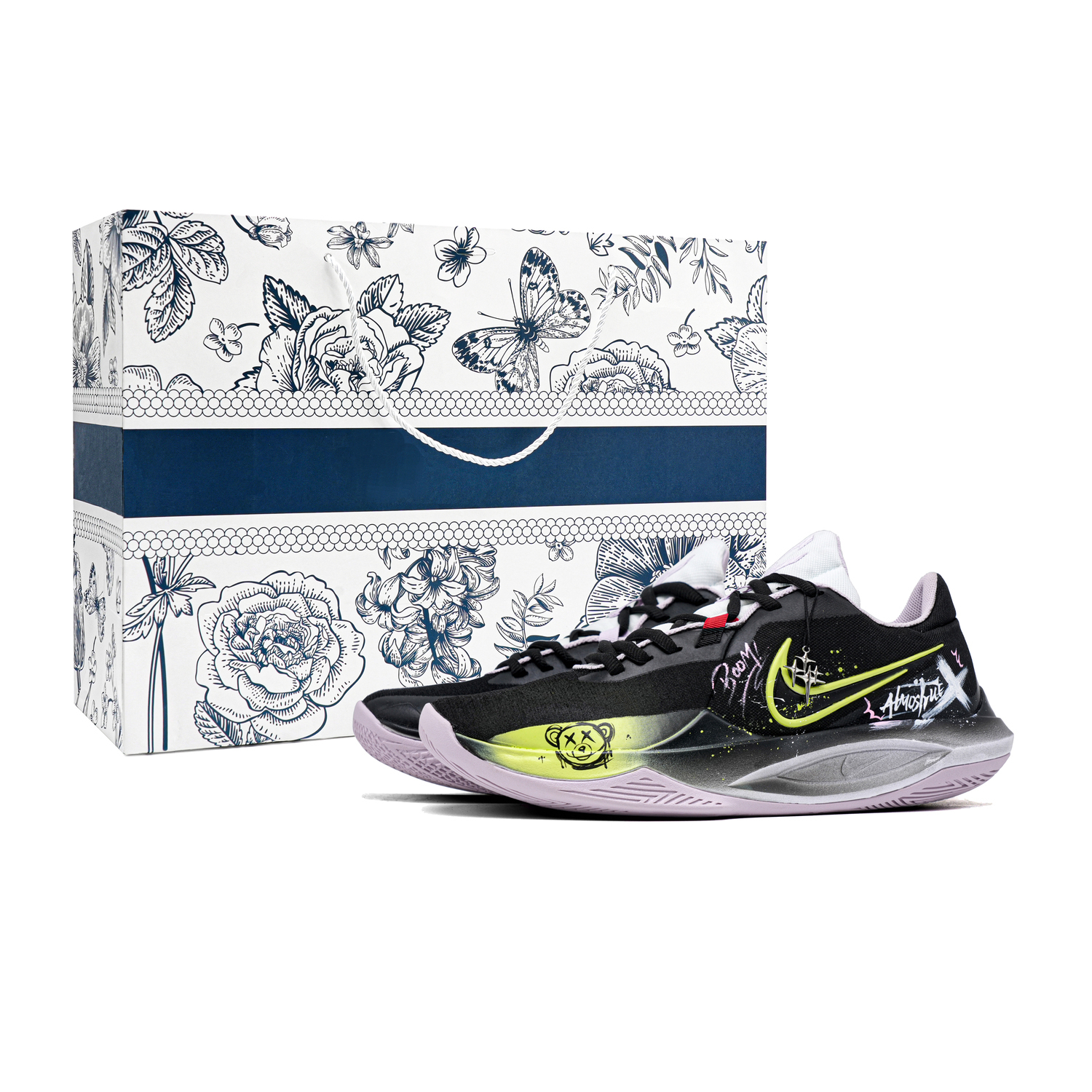 

Nike Точность 6 баскетбольные кроссовки мужские низкие Black/Green