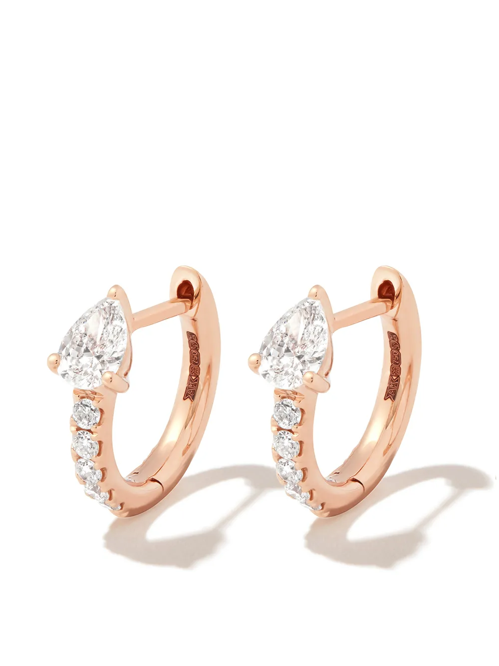 

Серьги-кольца Bobbi из розового золота с бриллиантами Anita Ko, розовый