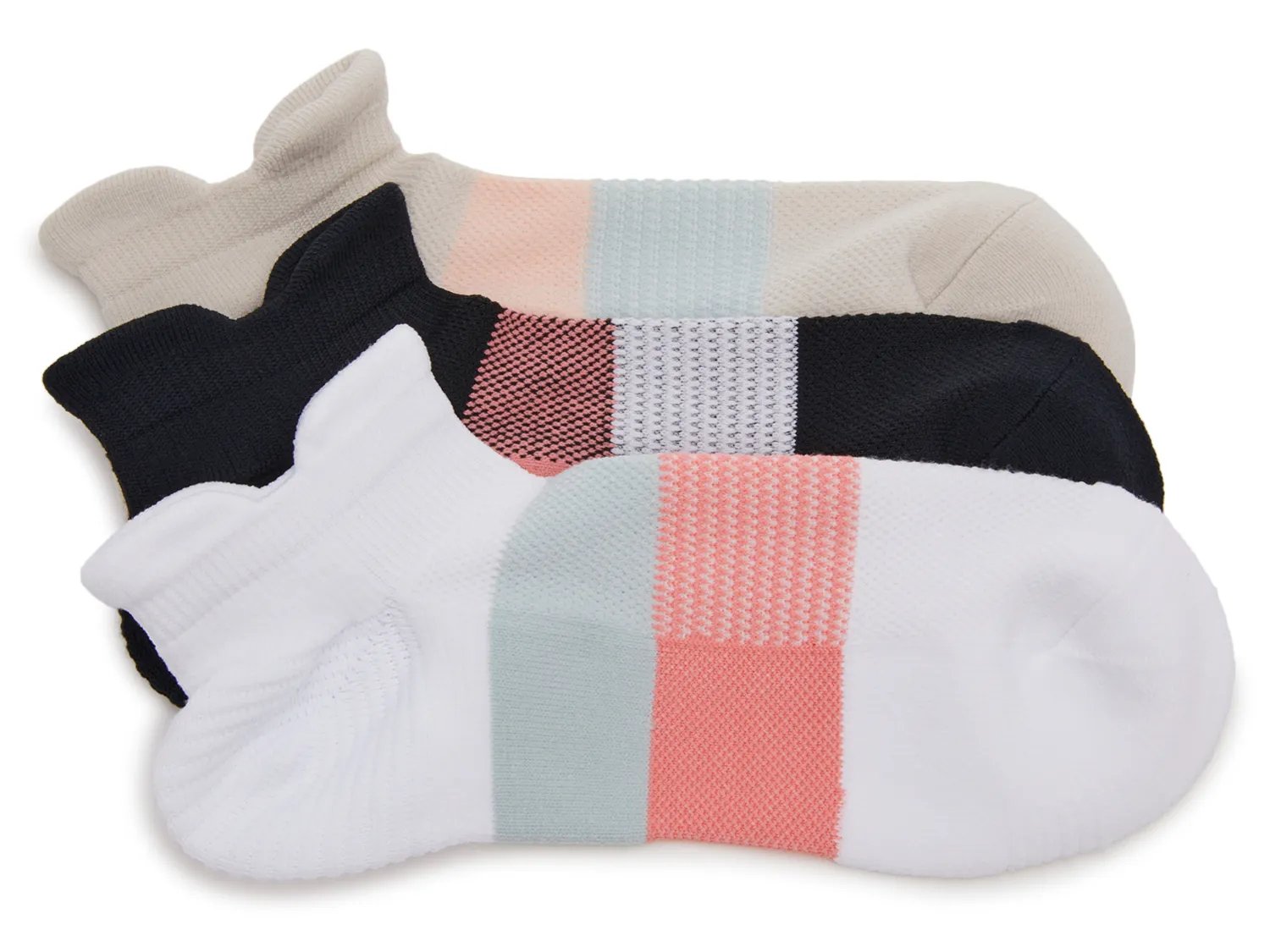 

Носки Mix No. 6 Cush Double Tab Women's No Show Socks - 3 Pack, мультиколор