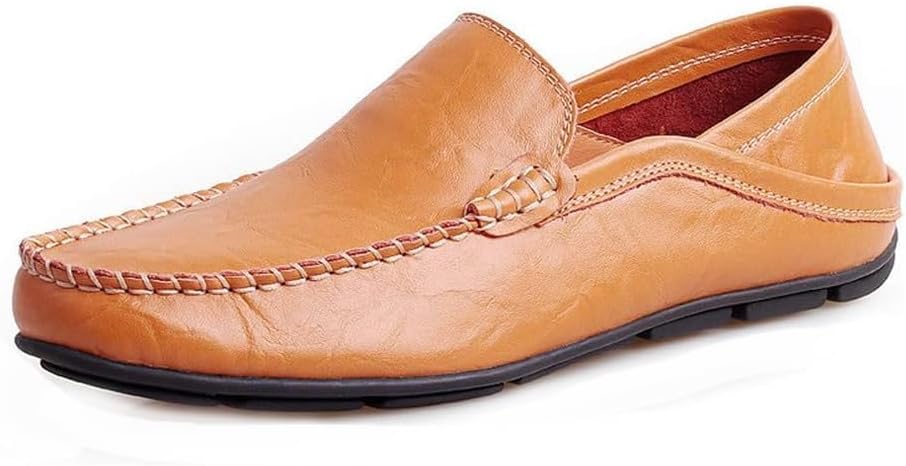 

Мужские стильные лоферы летние легкие мокасины модная рабочая и повседневная обувь Asifn, коричневый