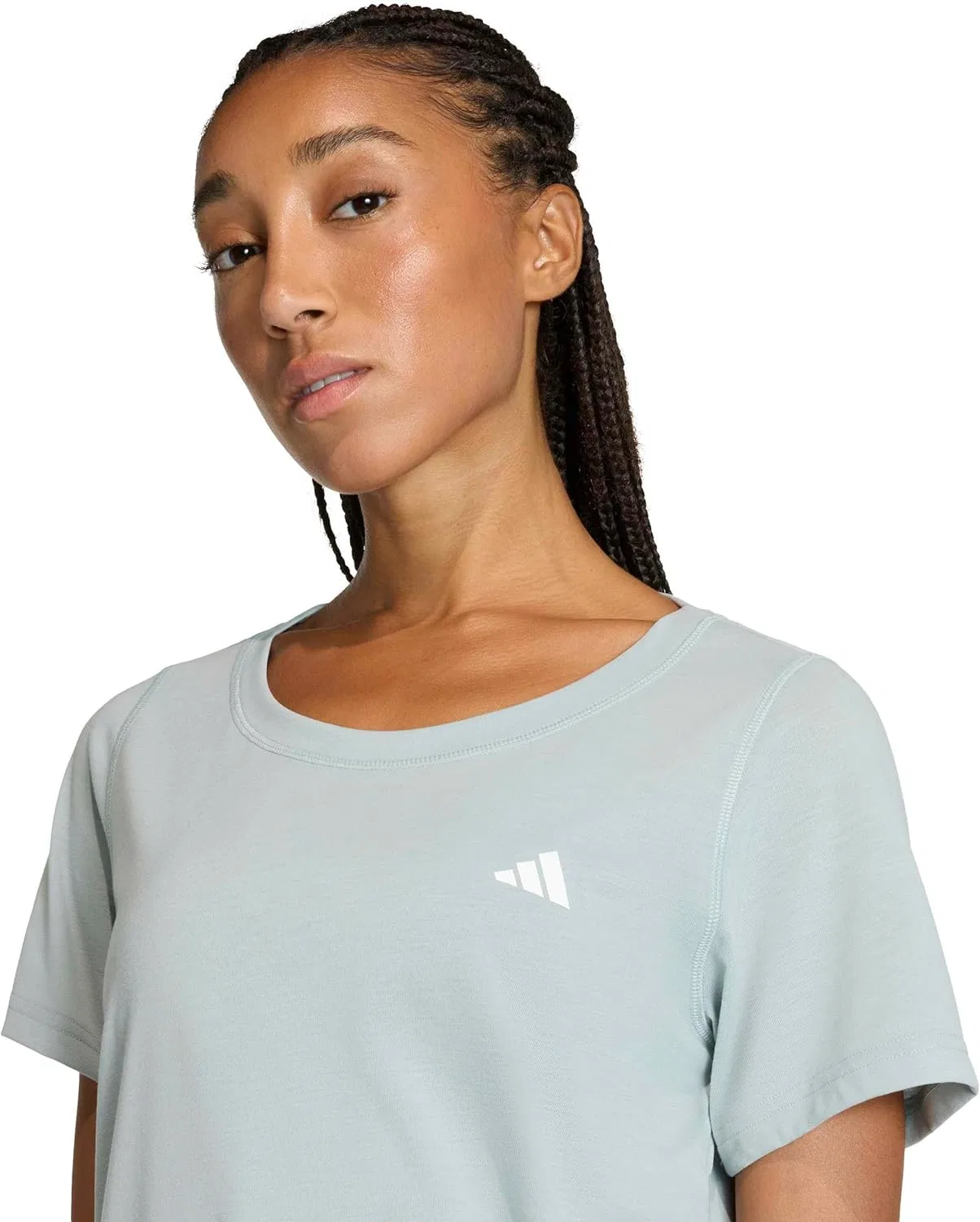 Футболка женская с вырезом ложкой adidas, Wonder Sage — фото 4