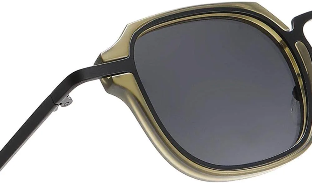 

Винтажные металлические солнцезащитные очки в стиле ретро-панк, модные многоугольные солнцезащитные очки, стильные очки для уличной стрельбы WNCKSQ, Blue Black