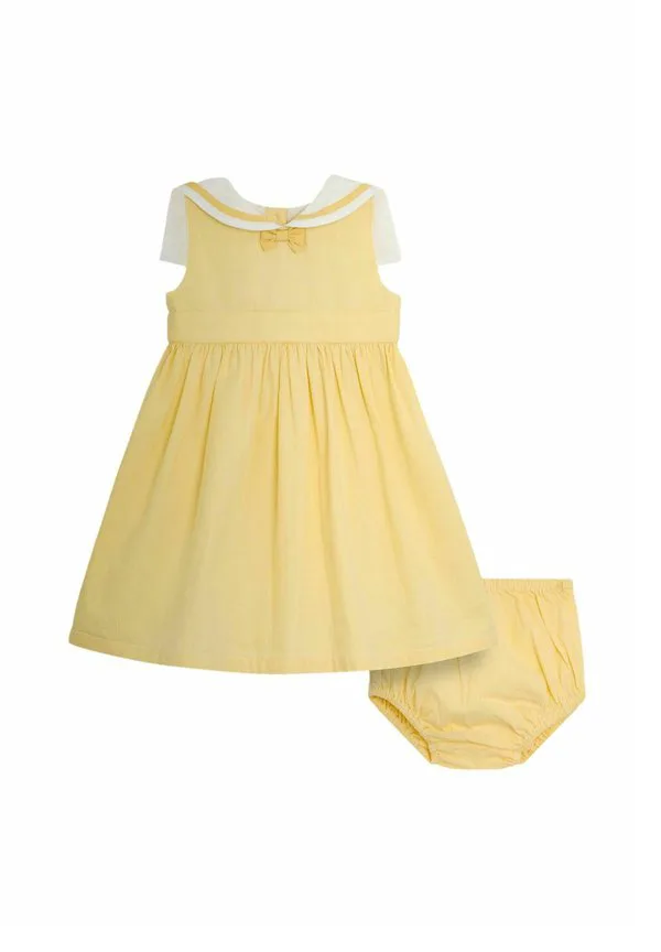 Платье-Комбинезон в морскую полоску стандартного кроя Jojo Maman Bébé, Light Yellow