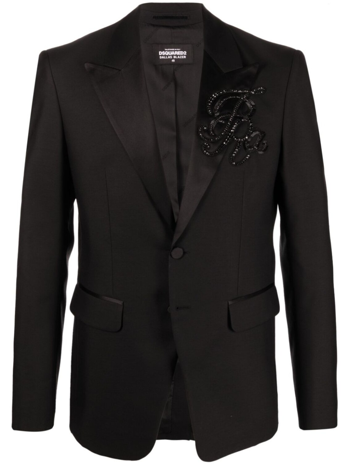 

DSQUARED2 пиджак-смокинг с логотипом, черный