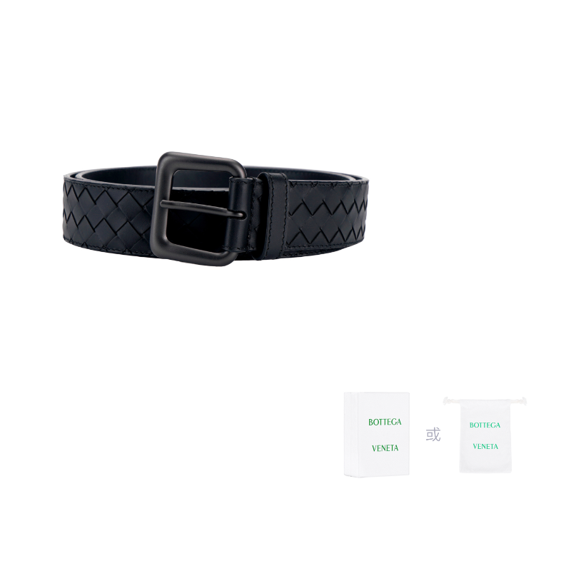 

Плетеный ремень Intrecciato Bottega Veneta, черный