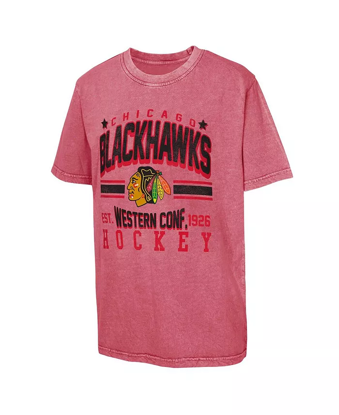 Футболка Chicago Blackhawks Sure Short для больших мальчиков и девочек (красная) Outerstuff — фото 3