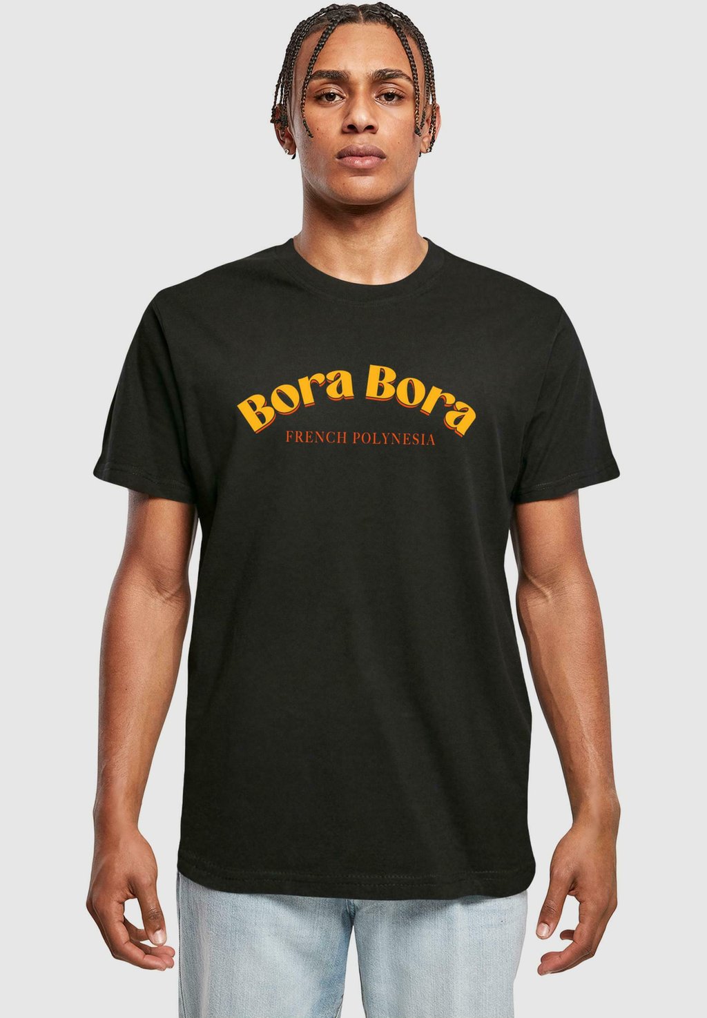 

Рубашка с принтом BORA BORA FRENCH POLYNESIA Mister Tee, черный