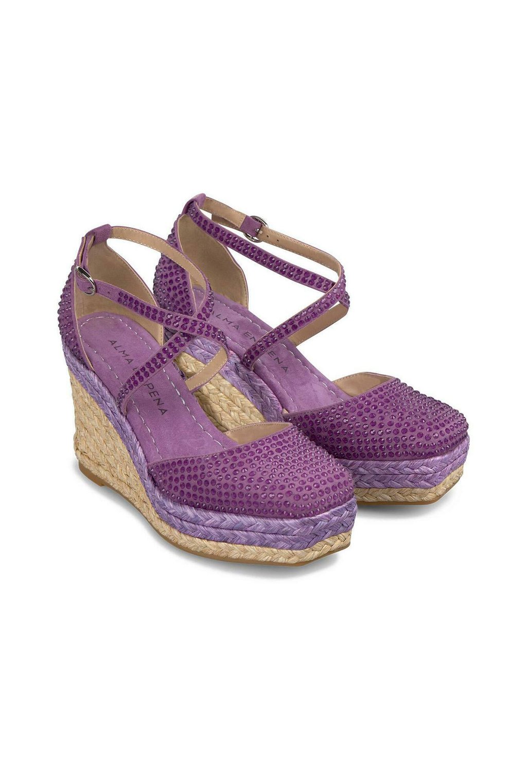Босоножки на платформе CON PUNTERA REDONDEADA Y CIERRE CON HEBILLA - Platform heels Alma en Pena, фиолетовый — фото 3