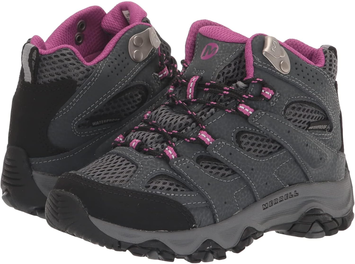 

Детские кроссовки Moab 3 Mid WTRPF Merrell, Granite/Berry