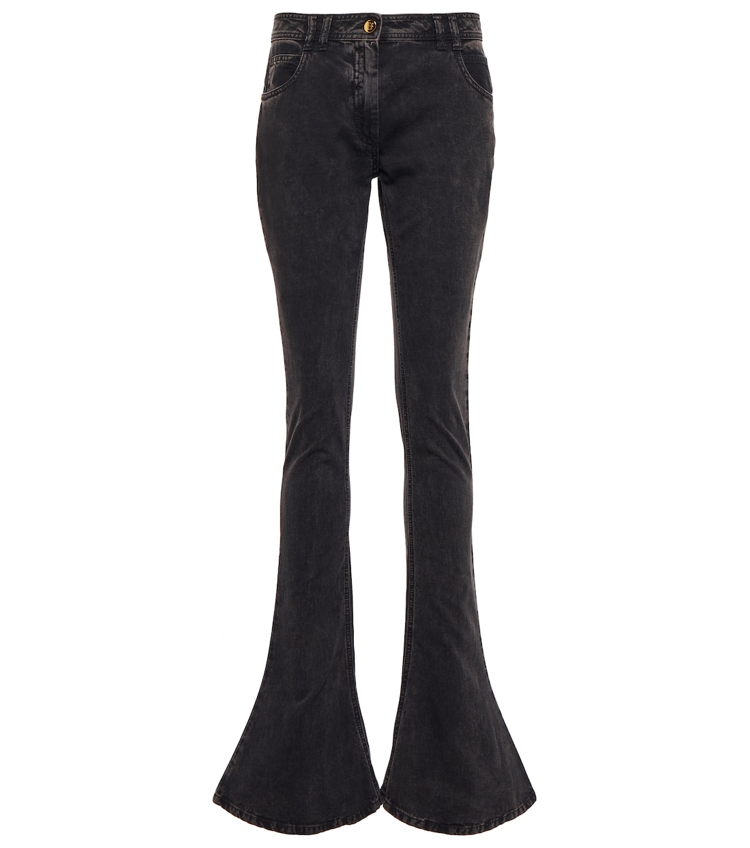 

Джинсы bootcut с низкой посадкой Balmain, Noir Délavé
